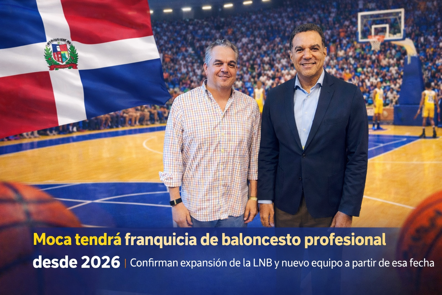 Carlos Gómez anuncia la llegada de una franquicia de baloncesto profesional a Moca a partir de 2026