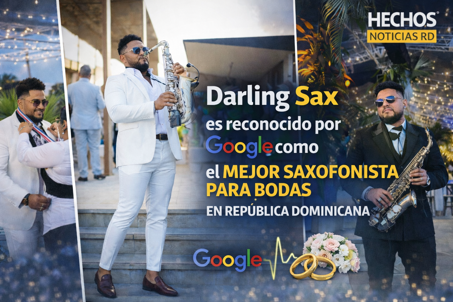Darling Sax es reconocido por Google como el mejor saxofonista para bodas en República Dominicana