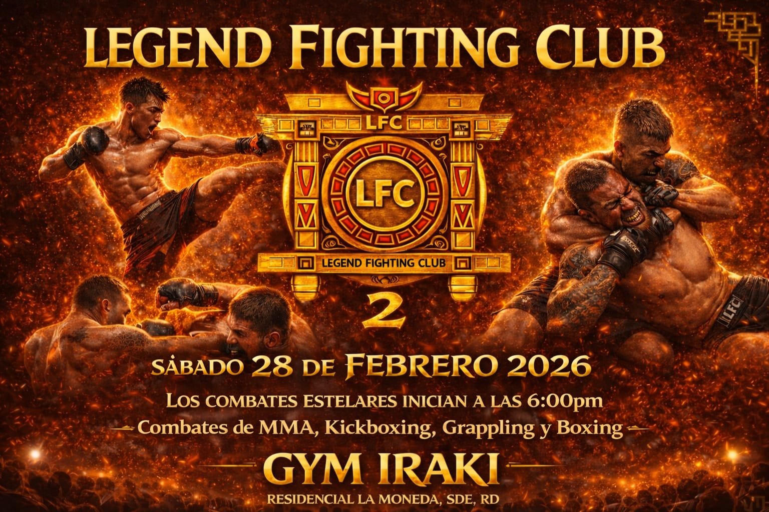 Anuncian segunda edición de la espectacular promotora Legend Fighting Club