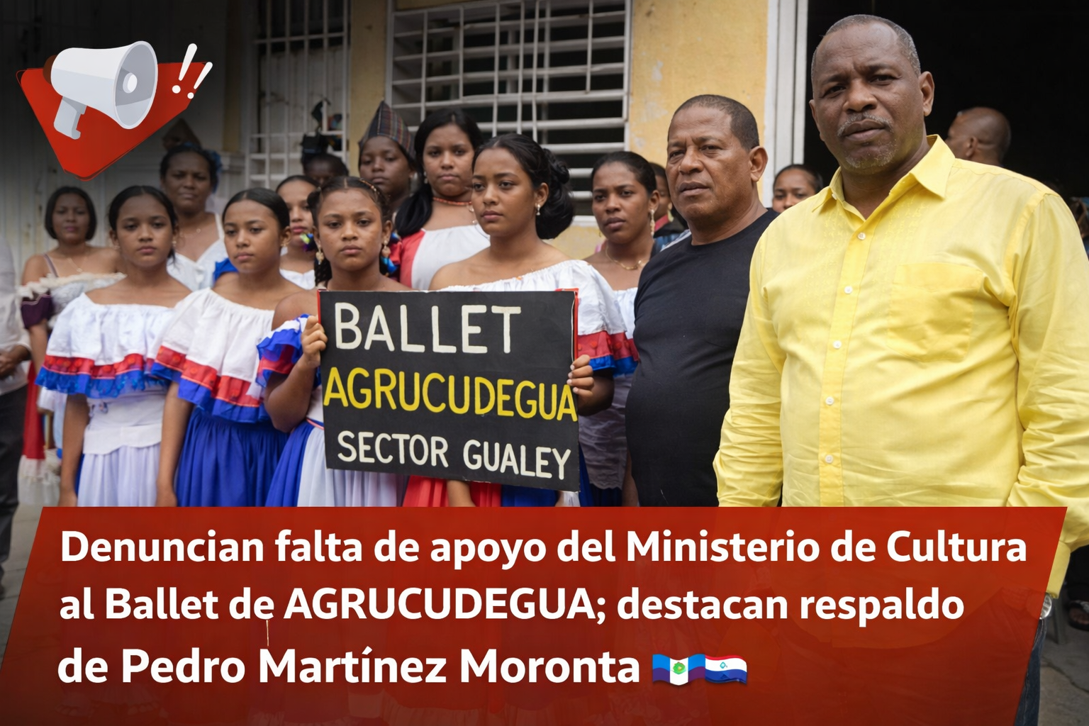 Denuncian falta de apoyo del Ministerio de Cultura al Ballet de AGRUCUDEGUA; destacan respaldo del diputado Pedro Martínez Moronta