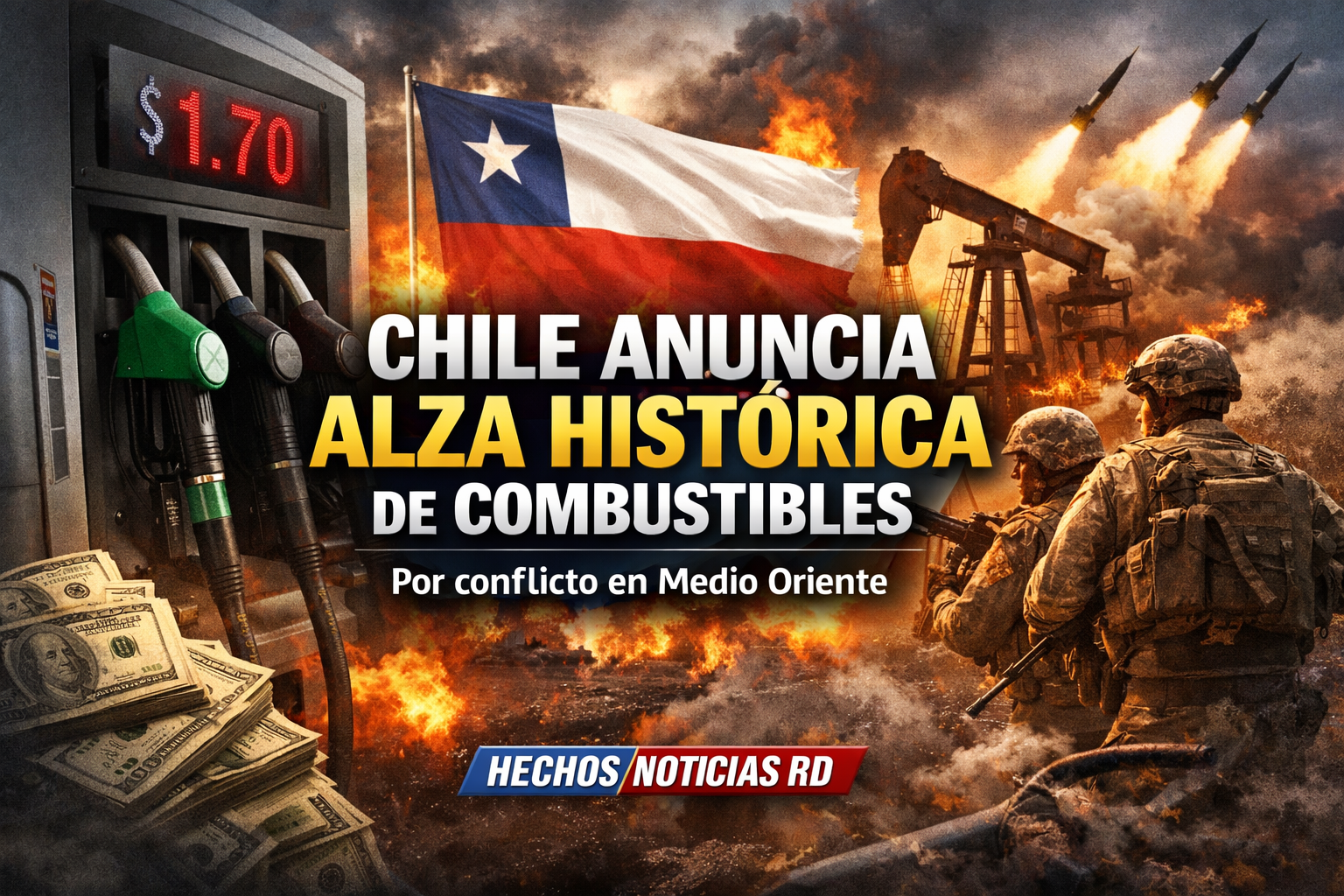 Chile anuncia alza histórica en combustibles por impacto de conflicto en Medio Oriente