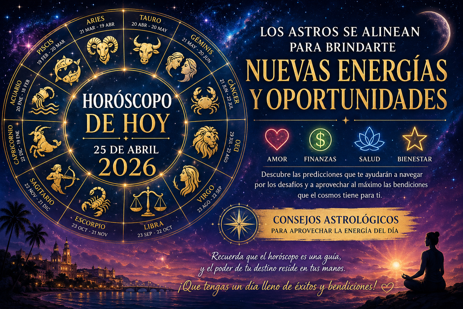 Horóscopo del 25 de Abril de 2026: Predicciones Astrológicas para tu Día