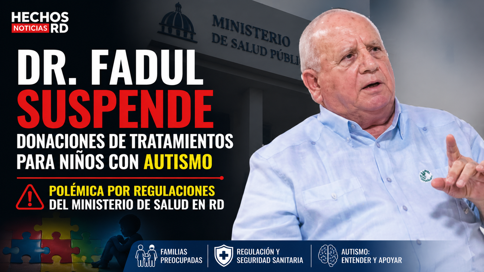Dr. Fadul Lamenta Impedimentos para Continuar Donando Tratamientos a Niños con Autismo