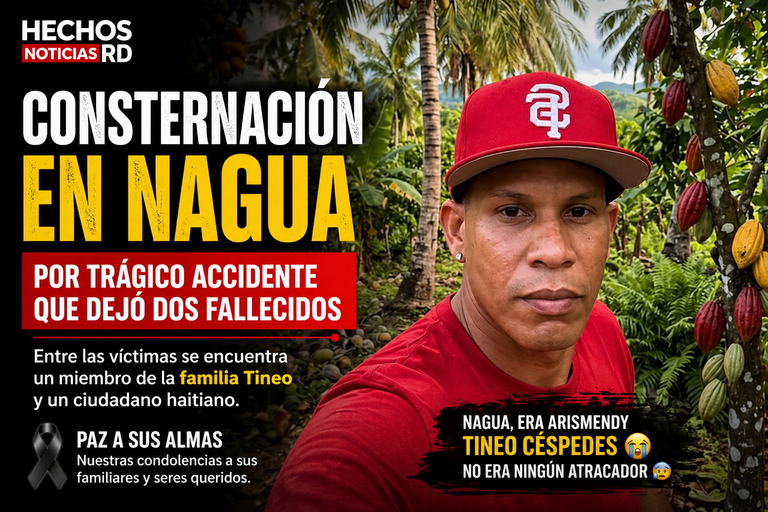 Consternación en Nagua por trágico accidente que dejó dos fallecidos