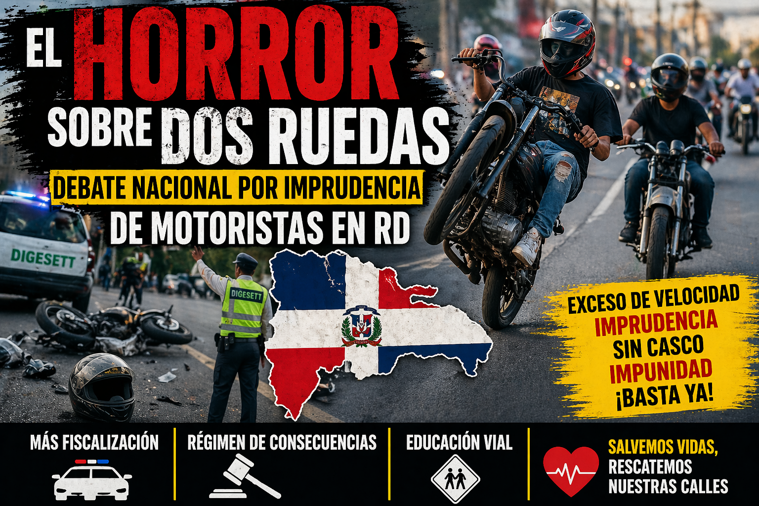 El "Horror sobre Dos Ruedas": Debate Nacional por Imprudencia de Motoristas en RD