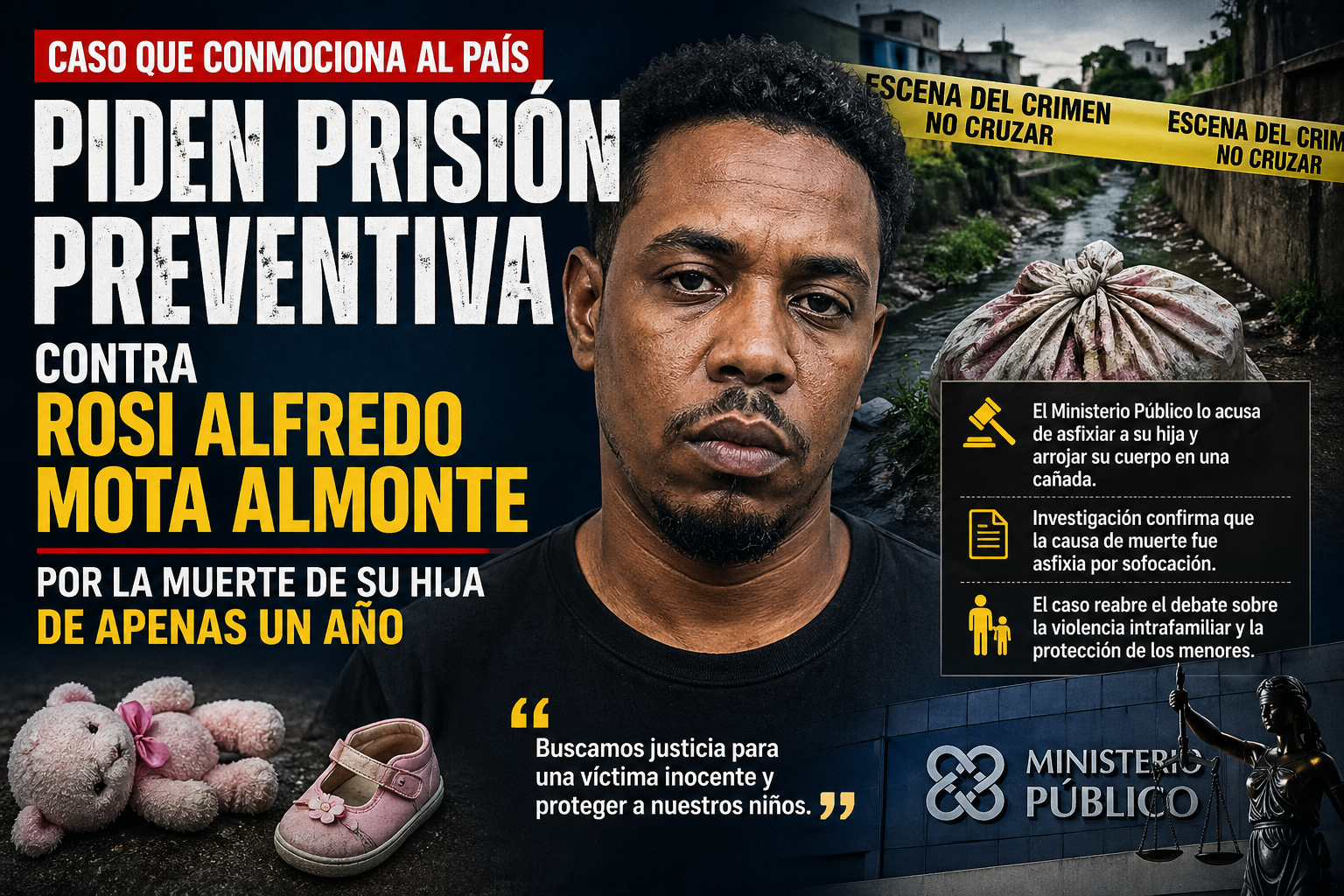 MP Solicita Prisión Preventiva para Padre Acusado de Asfixiar a su Hija en Los Girasoles