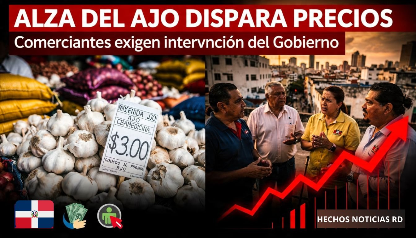 Comerciantes de Santo Domingo denuncian alza del ajo y piden al Gobierno regular precios e importaciones