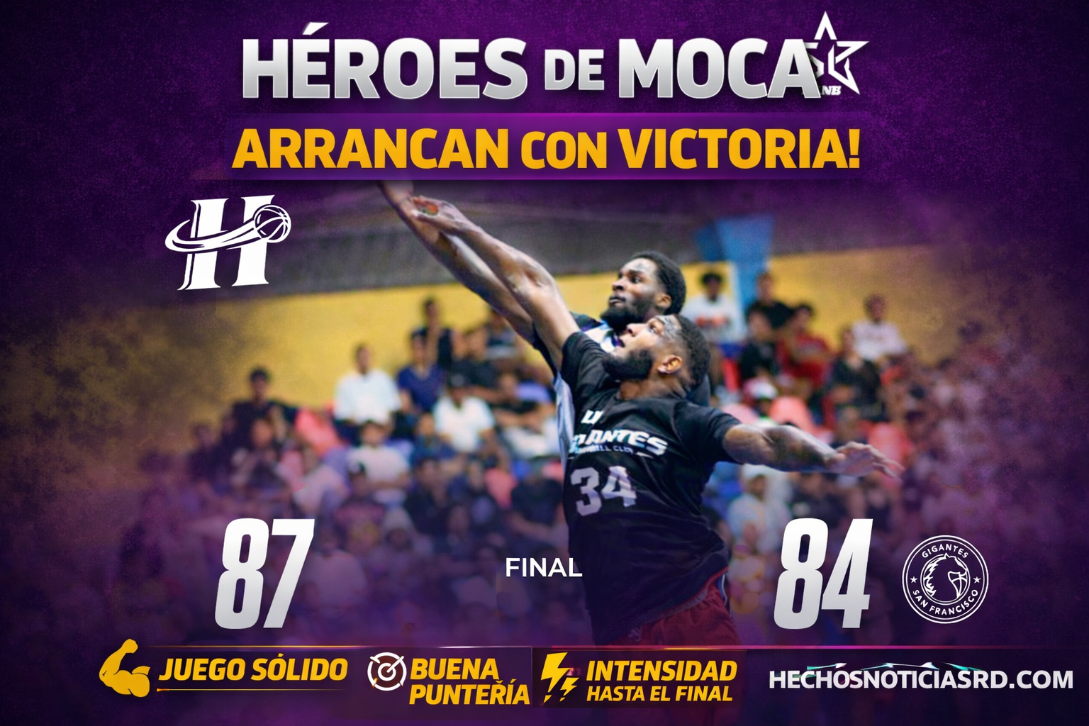 Héroes de Moca arrancan con victoria su ruta de preparación