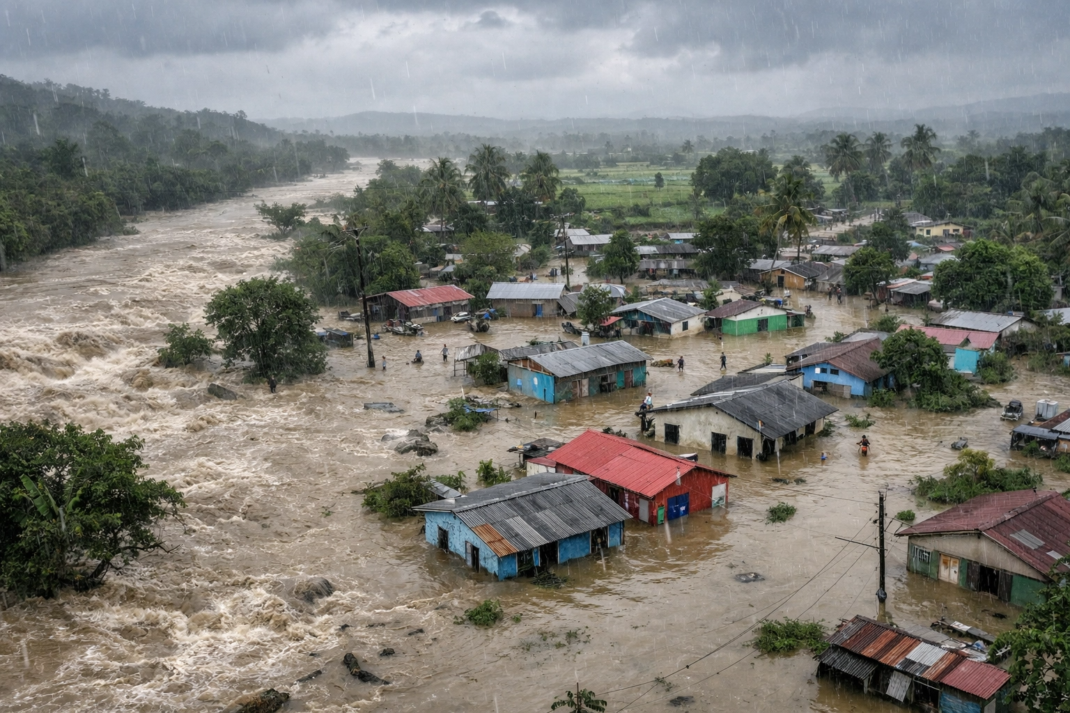 Vaguada Azota RD: 17 Provincias en Alerta por Lluvias e Inundaciones