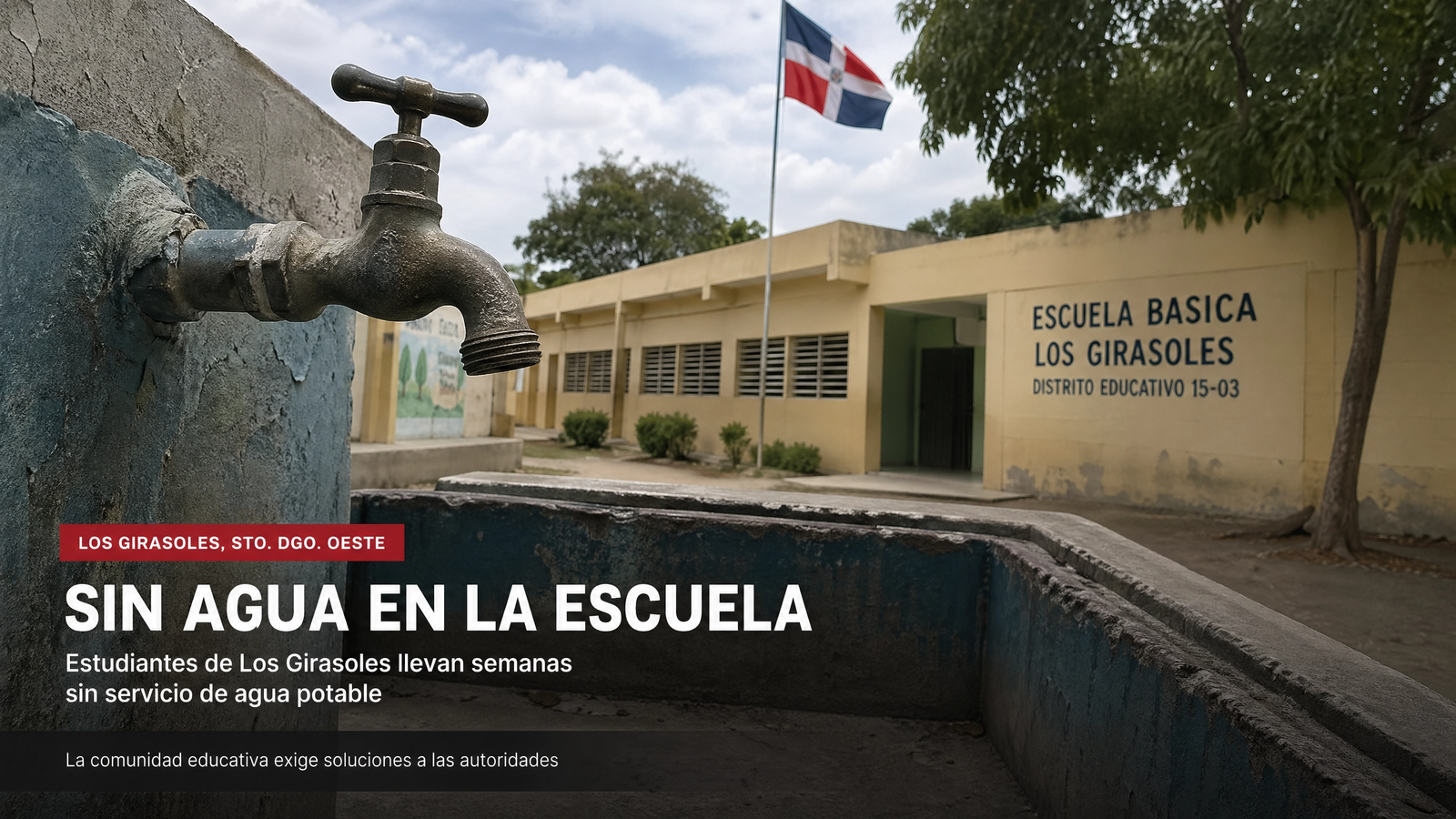 Estudiantes de Politécnico en Los Girasoles Afectados por Falta de Agua