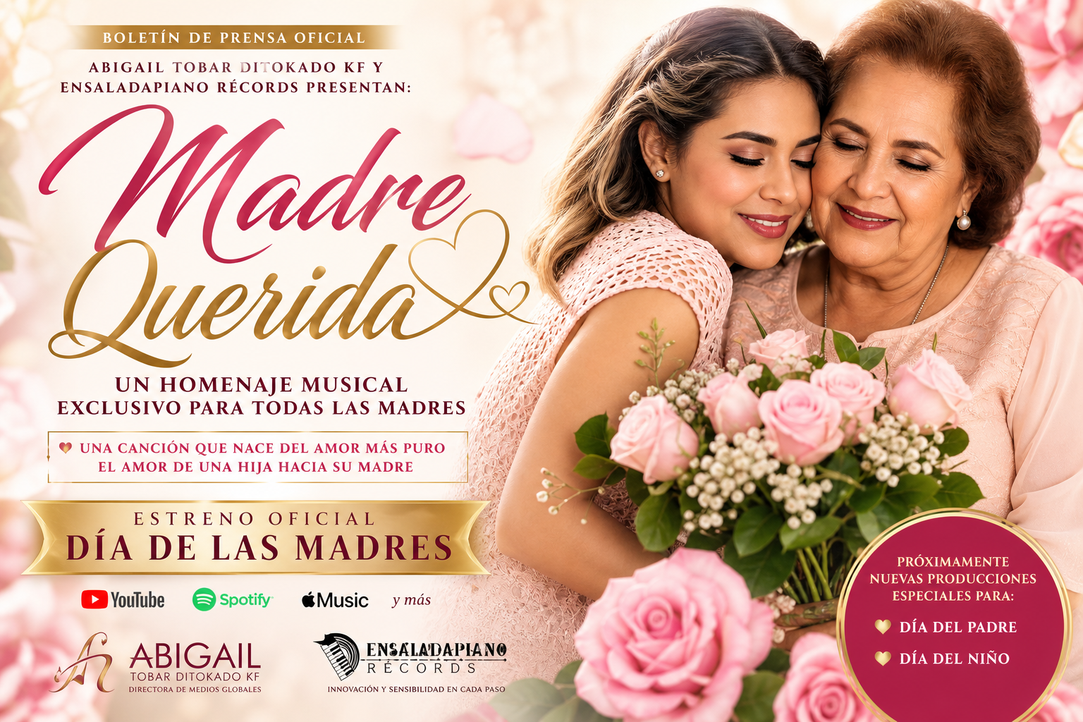 Madre Querida: Un homenaje musical que nace del corazón de una hija para todas las madres del mundo