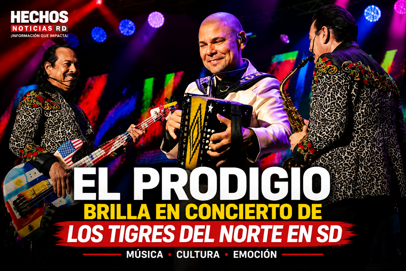 El Prodigio brilla junto a Los Tigres del Norte en histórico concierto en Santo Domingo