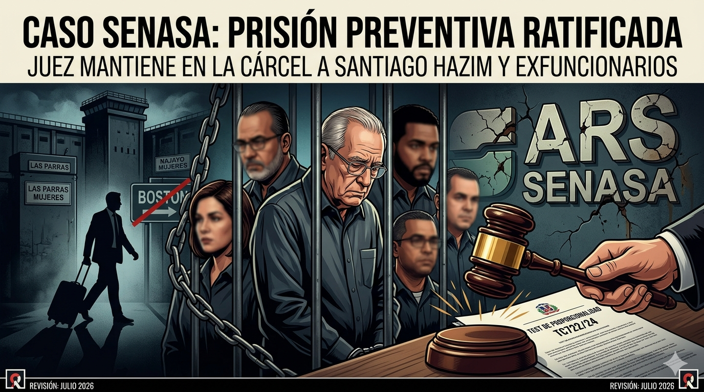 Caso Senasa: Juez ratifica prisión preventiva a Santiago Hazim y seis coimputados por desfalco de RD$16,000 millones