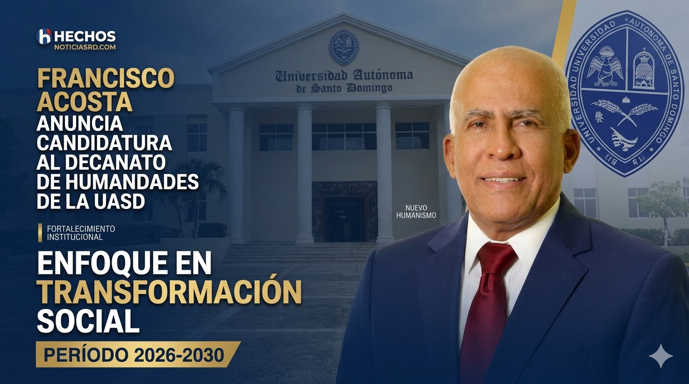 Francisco Acosta aspira al Decanato de Humanidades de la UASD para impulsar transformaciones sociales