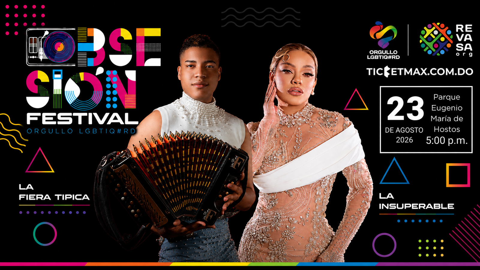 La Caravana del Orgullo y el Festival Obsesión 2026 regresan con La Insuperable y La Fiera Típica