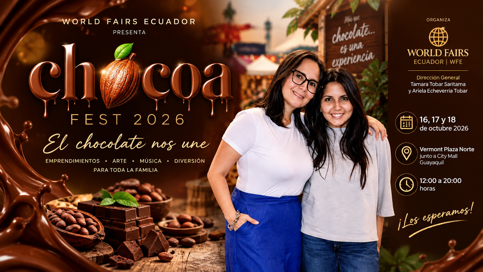 CHOCOA FEST 2026 llevará la magia del chocolate a Guayaquil con una propuesta para toda la familia