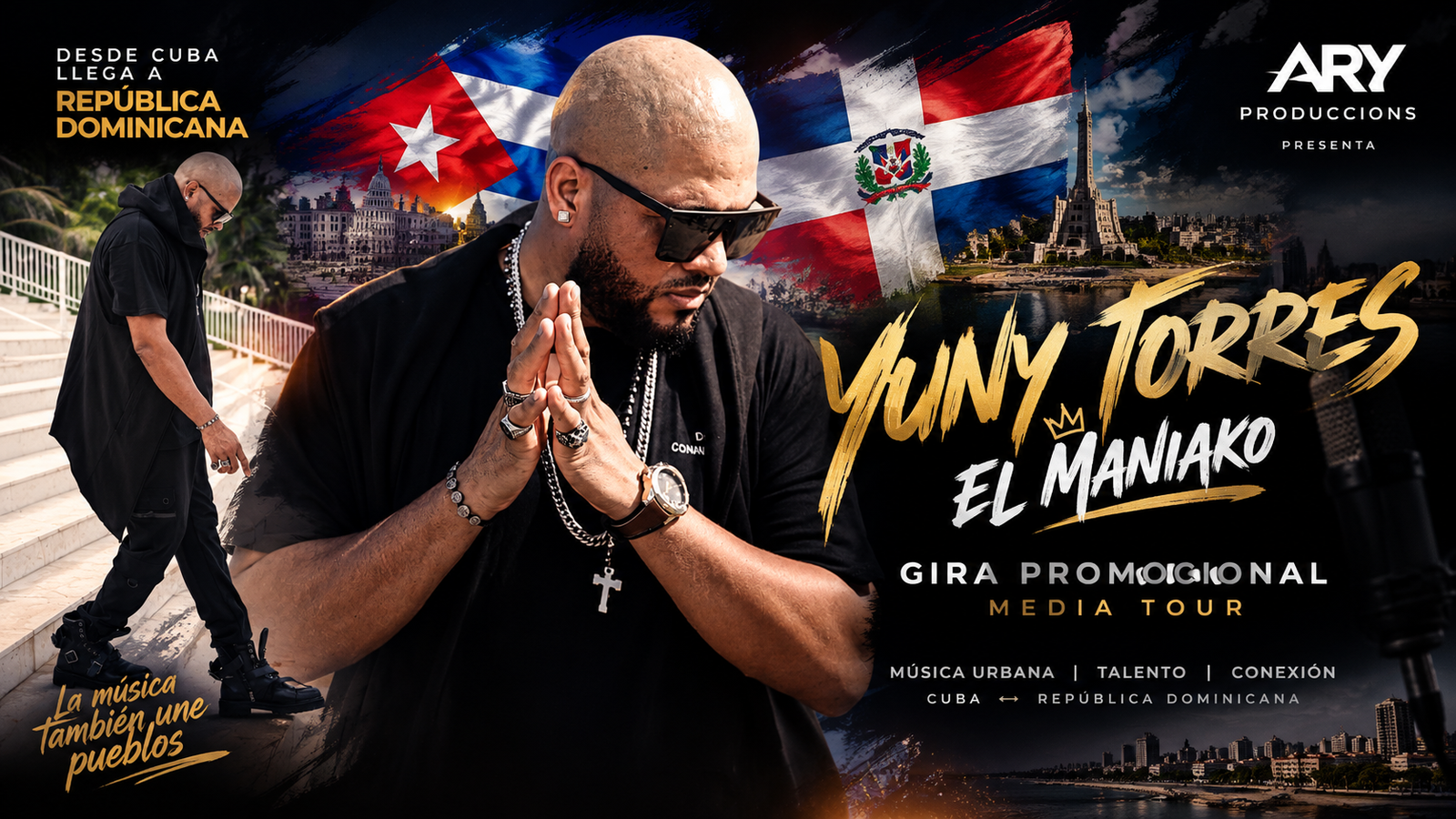 Yuny Torres “El Maniako” llegará a República Dominicana con una gira promocional para impulsar su carrera musical